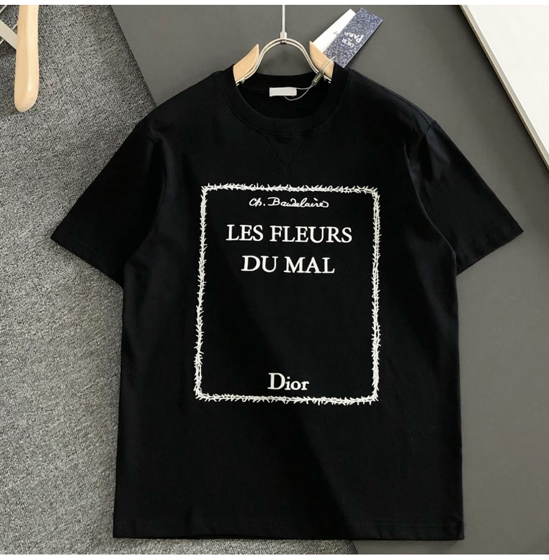 DIOR-04095 디올 2026SS 봄/여름 최신 크루넥 자수 패션 반팔 티셔츠(2컬러)