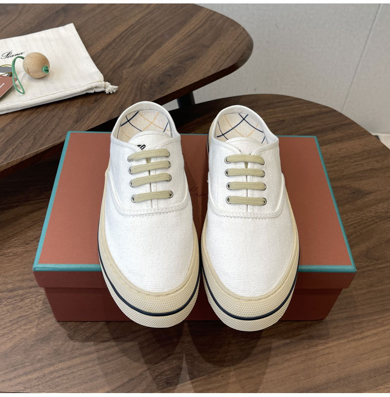 LORO PIANA-051311 로로피아나 2026SS 여성용 스프링/서머 신형 캔버스 신발 세미 슬립 캐주얼 슈즈