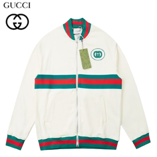 GUCCI-083010 구찌 화이트 Web 스트라이프 장식 봄버 재킷 남여공용