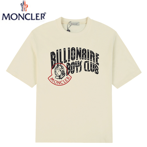 MONCLER-031710 몽클레어 아이보리 프린트 장식 티셔츠 남여공용