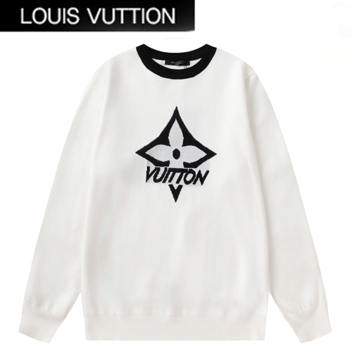 LOUIS VUITTON-112710 루이비통 화이트 모노그램 플라워 스웨터 남여공용