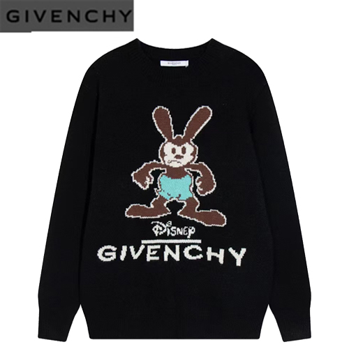 GIVENCHY-080910 지방시 블랙 니트 코튼 스웨터 남여공용