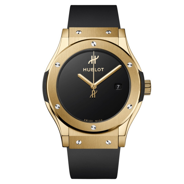 [스페셜오더][JJF]Hublot-클래식 퓨전 오리지널 18K 옐로우골드 블랙 클론 42mm 1:1 Best Edition - 542.VX.1230.RX.MDM