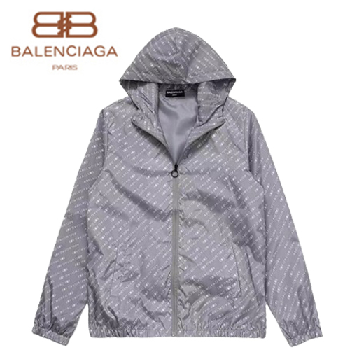 BALENCIAGA-082511 발렌시아가 그레이 나일론 바람막이 후드 재킷 남여공용