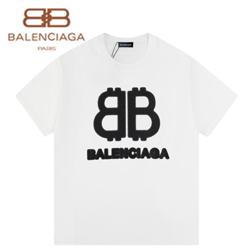 BALENCIAGA-030911 발렌시아가 화이트 스터드 장식 티셔츠 남성용