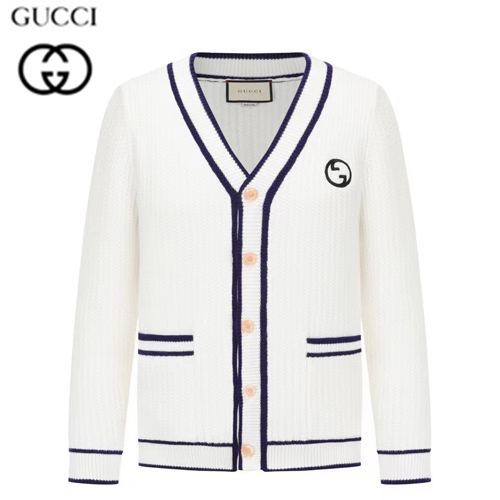 GUCCI-082411 구찌 화이트/네이비 니트 코튼 가디건 남여공용