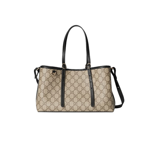 [스페셜오더]GUCCI-815214 9741 구찌 베이지/블랙 GG 엠블럼 스몰 토트백