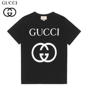 GUCCI-493117 1289 구찌 블랙 코튼 인터로킹 G 티셔츠(남여공용)