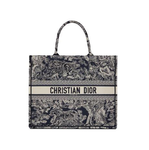 [스페셜오더]DIOR-M1286Z 디올 블루 Toile de Jouy Reverse 자수 BOOK TOTE 라지 토트 백 42CM