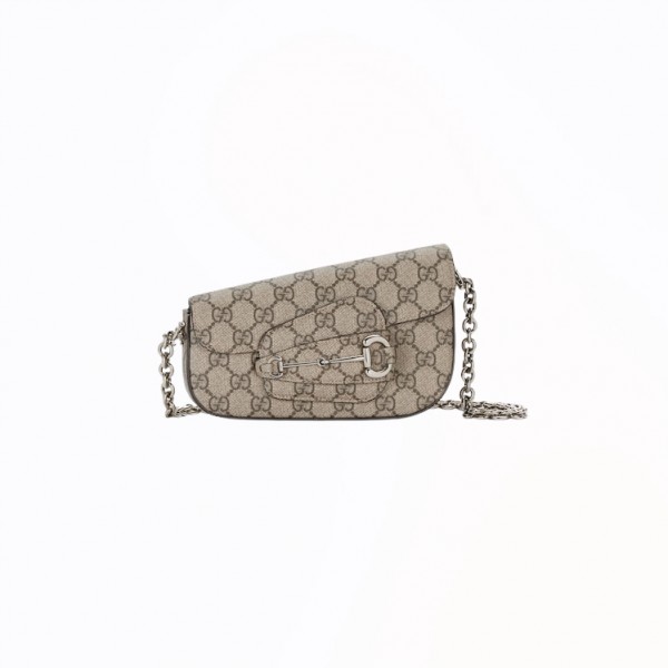 [스페셜오더]GUCCI-774209 9742 구찌 베이지/에보니 GG 홀스빗 1955 비대칭 미니 숄더백 19.5cm