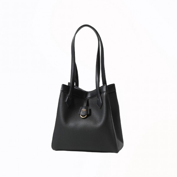 [스페셜오더]FENDI-8BH414 펜디 블랙 카프스킨 오리가미 미디엄 버킷백 27cm