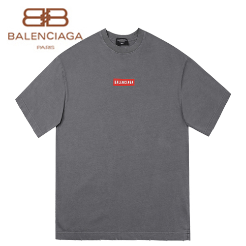 BALENCIAGA-031713 발렌시아가 그레이 프린트 장식 티셔츠 남여공용