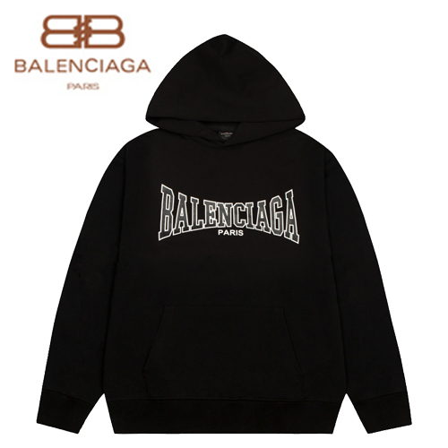 BALENCIAGA-092014 발렌시아가 블랙 프린트 장식 후드 티셔츠 남여공용