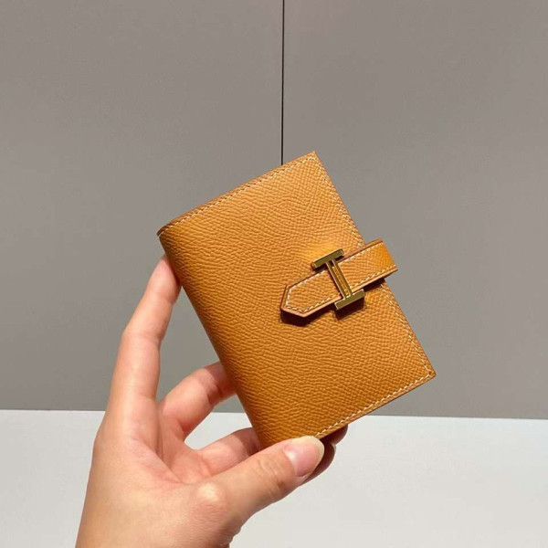 [스페셜오더]HERMES-에르메스 골드/골드 앱송 베안 미니 카드 홀더 10.5cm