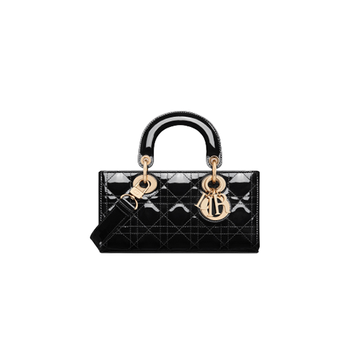 [스페셜오더]DIOR-M0613 디올 블랙 페이턴트 까나쥬 LADY D-JOY 스몰 핸드백 22CM