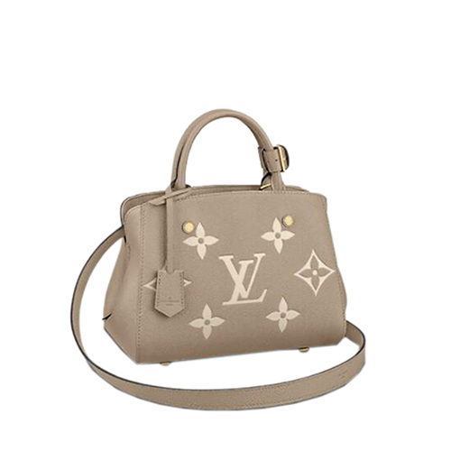 [스페셜오더]LOUIS VUITTON-M45489 루이비통 도브 그레이 모노그램 엠보스드 그레인 카우하이드 가죽 몽테뉴 BB