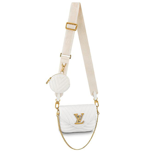 [스페셜오더]LOUIS VUITTON-M56466 루이비통 화이트 송아지 가죽 뉴 웨이브 멀티 포쉐트