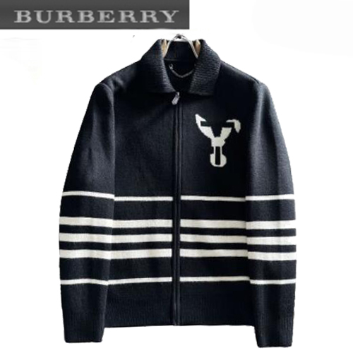 BURBERRY-012615 버버리 블랙 스트라이프 장식 가디건 남성용