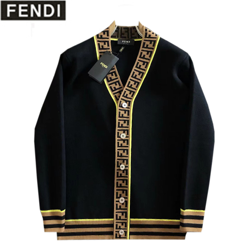 FENDI-122611 펜디 블랙 FF 스트라이프 장식 가디건 남성용