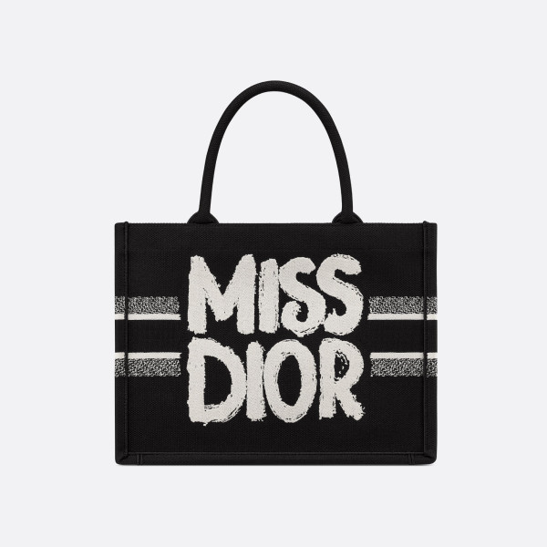 [스페셜오더]DIOR-디올 블랙/화이트 그래피티 자수 Book Tote 미디엄 숄더백 36cm - M1296ZEZD_M993