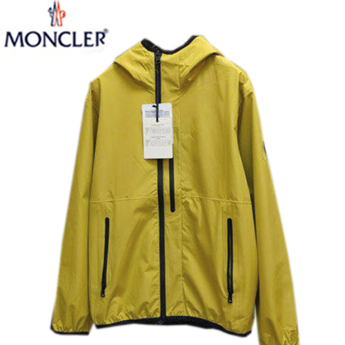 MONCLER-07253 몽클레어 옐로우 나일론 바람막이 후드 쟈켓 남성용