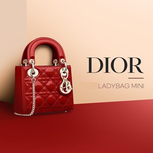 [스페셜오더]CHRISTIAN DIOR-M0505S 디올 체리 레드 페이턴트 까나쥬 LADY DIOR 미니 백