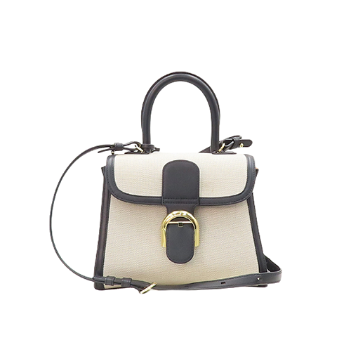 [스페셜오더]DELVAUX-AA0572 델보 내추럴/블랙 캔버스 브리앙 PM 토트백 24CM