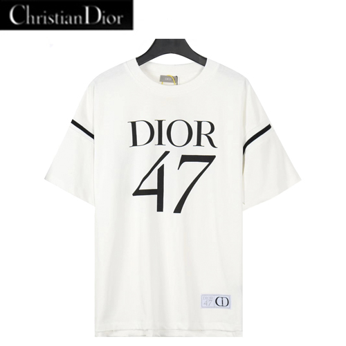 DIOR-041616 디올 화이트 DIOR 47 프린트 장식 티셔츠 남성용