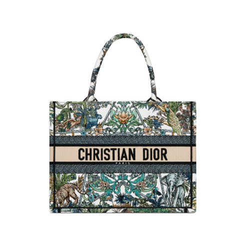 [스페셜오더]DIOR-M1296 디올 화이트 멀티 컬러 Etoile de Voyage 자수 BOOK TOTE 미디엄 백 36CM