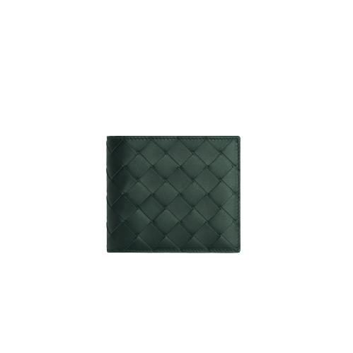 [스페셜오더]BOTTEGA VENETA-605721 보테가 베네타 잉크웰/페일 블루 인트레치아토 위빙 폴더형 반 지갑