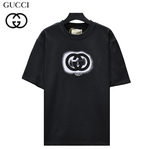 GUCCI-031718 구찌 블랙 GG 프린트 장식 티셔츠 남여공용