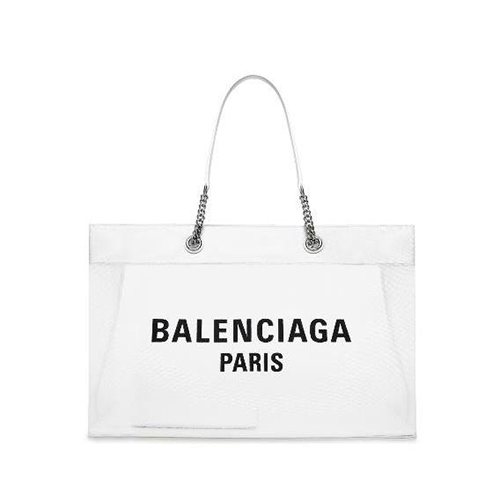 [스페셜오더]BALENCIAGA-741605 발렌시아가 화이트/블랙 메시 DUTY FREE 라지 토트백