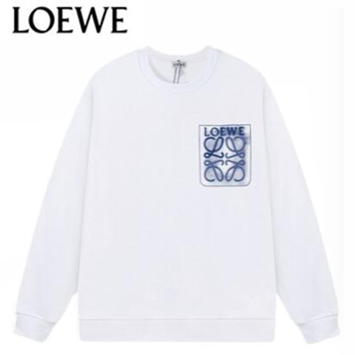 LOEWE-010619 로에베 화이트 아플리케 장식 스웨트셔츠 남여공용