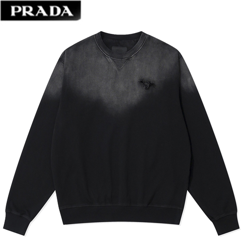 PRADA-012619 프라다 블랙 코튼 빈티지 스웨트셔츠 남여공용