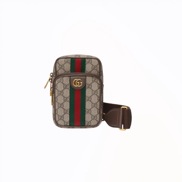 [스페셜오더]GUCCI-752565 8746 구찌 베이지/에보니 GG 오피디아 미니 벨트백 12cm