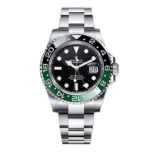 [스페셜오더]ROLEX-롤렉스 GMT-마스터 II 스틸 블랙/그린 세라믹  블랙다이얼 시계 40mm