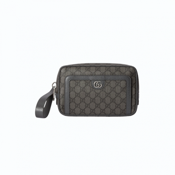 [스페셜오더]GUCCI-760245 1244 구찌 그레이/블랙 GG 오피디아 Web 파우치 23cm