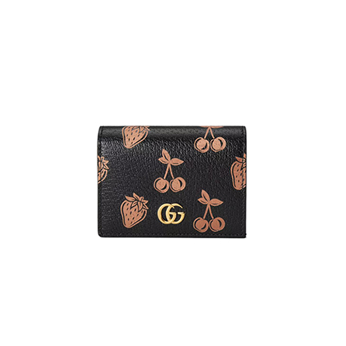 [스페셜오더]GUCCI-456126 1170 구찌 블랙 GG 마몽 베리 카드 케이스 월릿