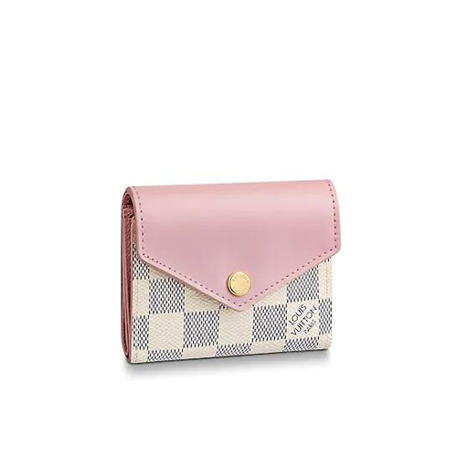 [스페셜오더]LOUIS VUITTON-N60168 루이비통 다미에 아주르 핑크 송아지 가죽 조에 월릿