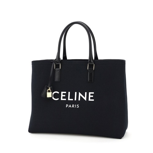 [스페셜오더]CELINE-190062 #셀린느레플리카 블랙 로고 프린트 코튼 토트백