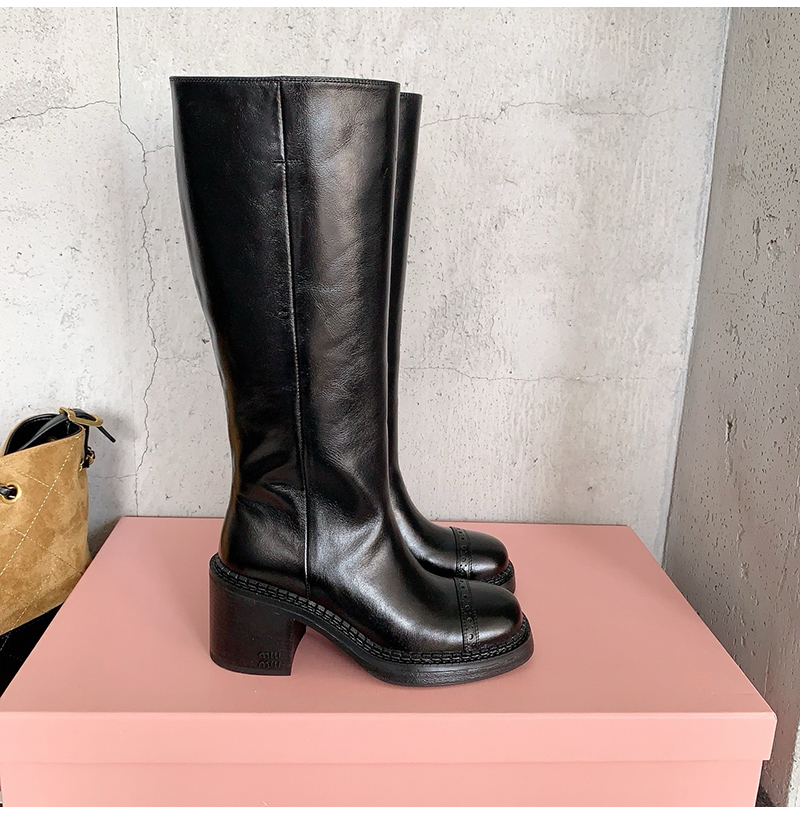 MIUMIU-11262 미우미우 2025 가을/겨울 신상 롱부츠 블랙 