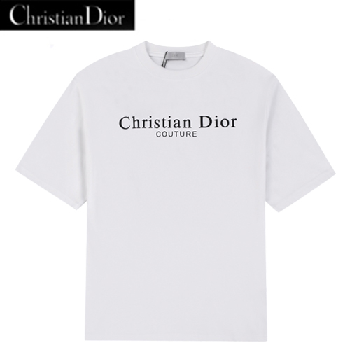 DIOR-03172 디올 화이트 프린트 장식 티셔츠 남여공용