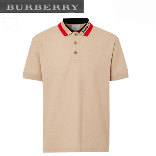 BURBERRY-80386021 버버리 소프트 폰 로고 디테일 코튼 피케 폴로셔츠