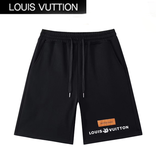 LOUIS VUITTON-07292 루이비통 블랙 프린트 장식 스웨트쇼츠 남여공용