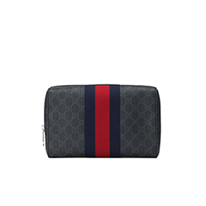 GUCCI-495561 1095 구찌 그레이 GG 수프림 캔버스 토일렛트리 케이스