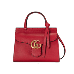 [스폐셜오더]GUCCI-442622 6339 구찌 GG Marmont 미니 탑 핸들백 레드