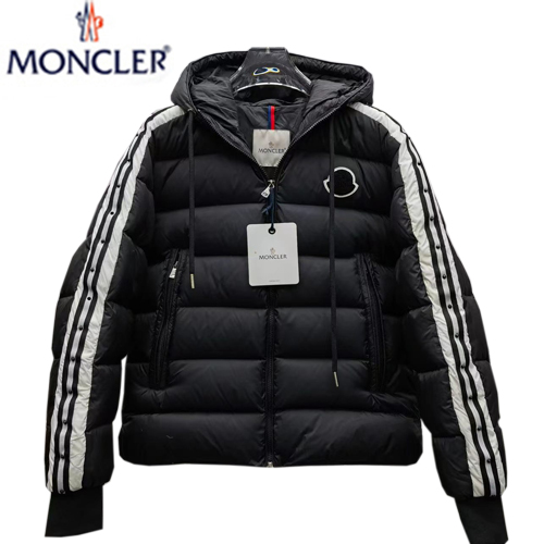 MONCLER-12113 몽클레어 블랙/화이트 나일론 패딩 남성용