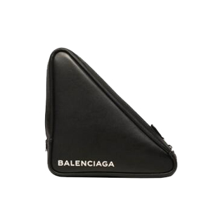 [스페셜오더]BALENCIAGA-발렌시아가 송아지 가죽 스몰 사이즈 트라이앵글 파우치 M 블랙