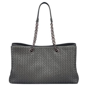 BOTTEGA VENETA-7640 보테가 베네타 뉴 라이트 그레이 인트레치아토 나파 라지 토트 백