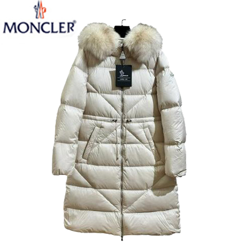 MONCLER-12255 몽클레어 화이트 나일론 롱 패딩 여성용